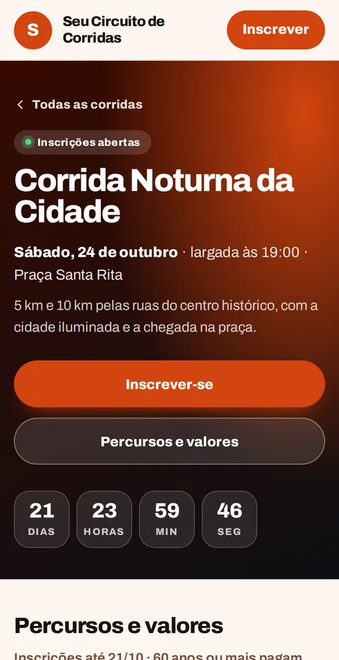 O catálogo no celular do cliente