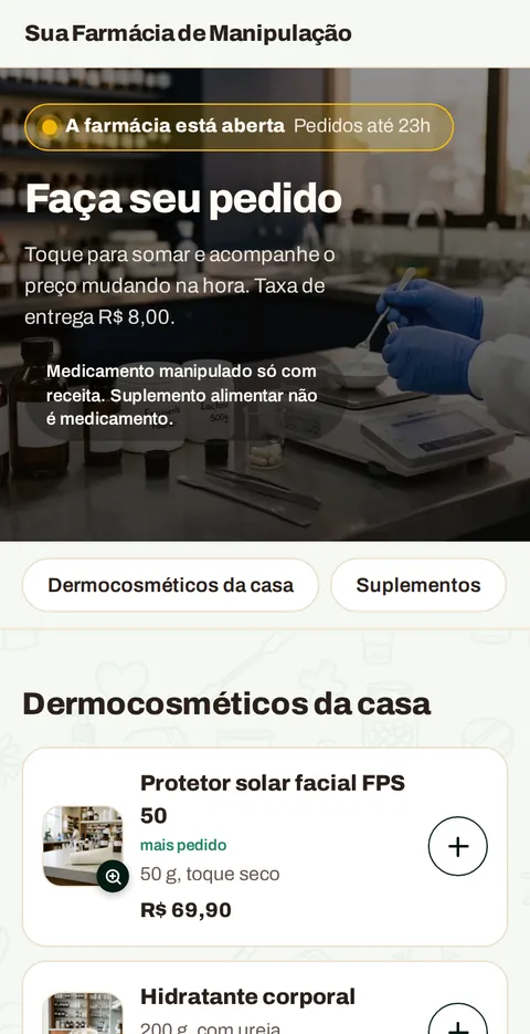 O catálogo no celular do cliente